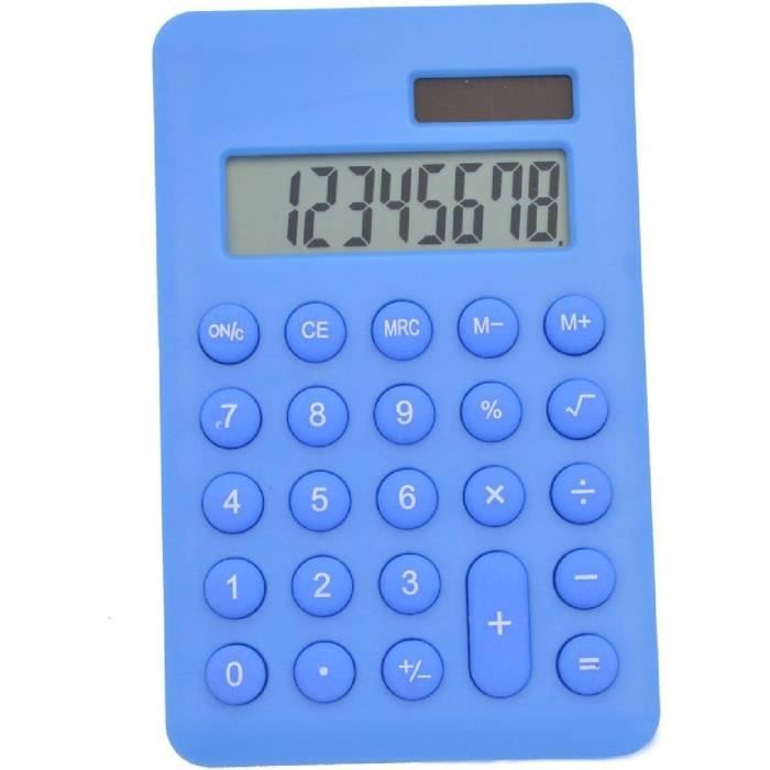 Calculatrice Mini Portable 8 Chiffres Violette - Calcul Pourcentage Et Racine Carrée