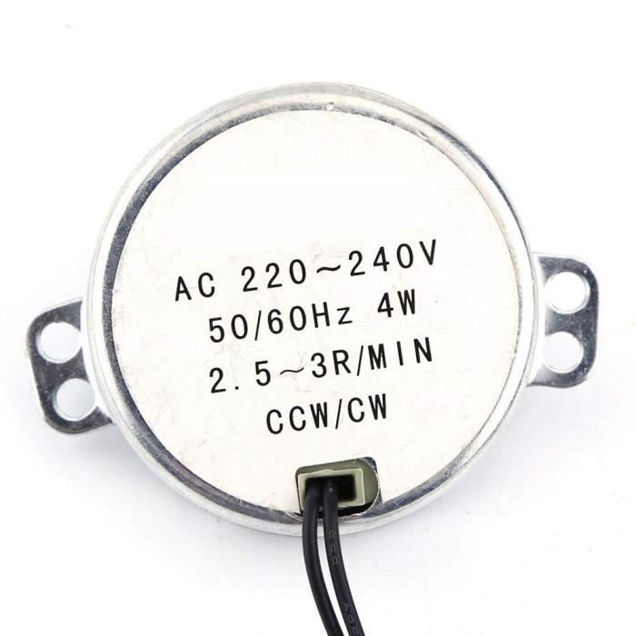 50TYZ-0.2B02 220V 8/10r/min 4W CCW AC moteur à engrenages 7mm D arbre moteur synchrone magnétique permanent ~  13