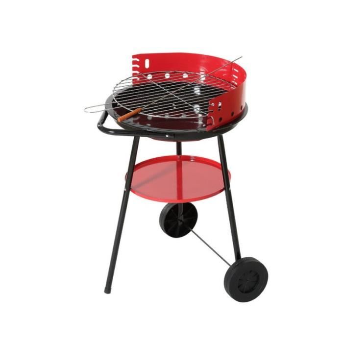 Barbecue - Rouge/Noir - 44 x 73 cm - Couleur principale: Blanc