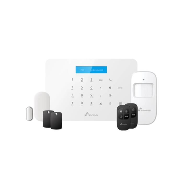 Nivian Pack alarme maison connectée Wifi / GSM