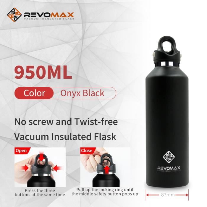 Bambaw -- Bouteille isotherme en acier inoxydable (couleur noir onyx) - 750 mL main image 1