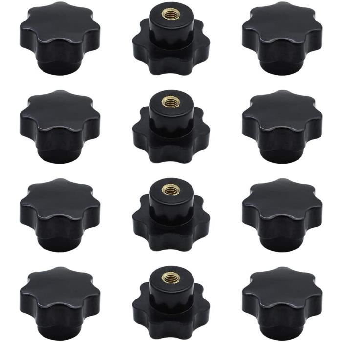 Écrous De Serrage Bouton Forme étoile M6 - Filetage Femelle 6mm - Marque Uxcell
