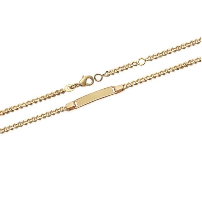 Bracelet Gourmette Personnalisable BIJOUXIA Enfant Plaqué Or