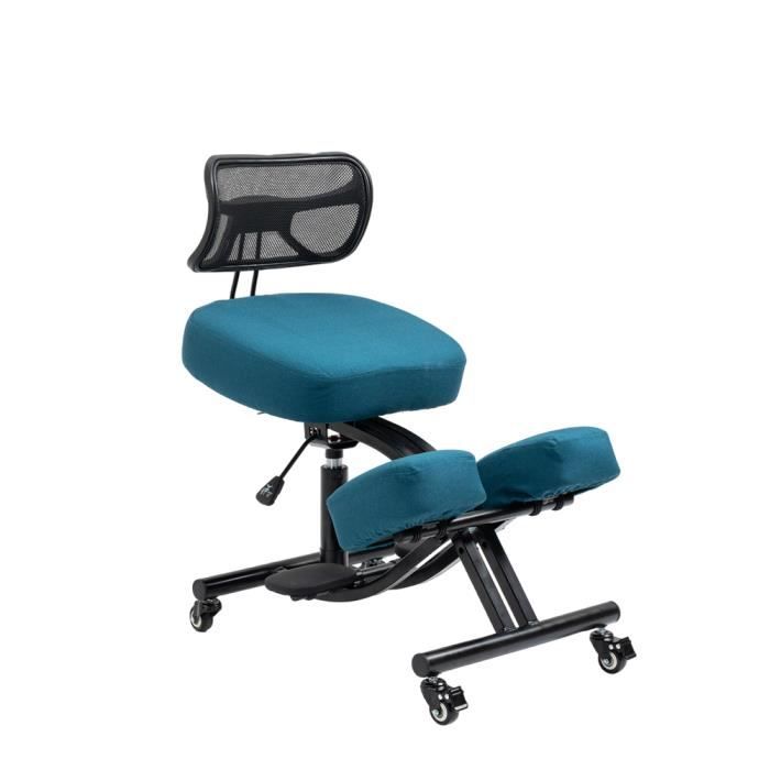 Chaise à Genoux Ergonomique Réglable - Siège Posture Correctrice Pour Bureau Et Maison (Or)