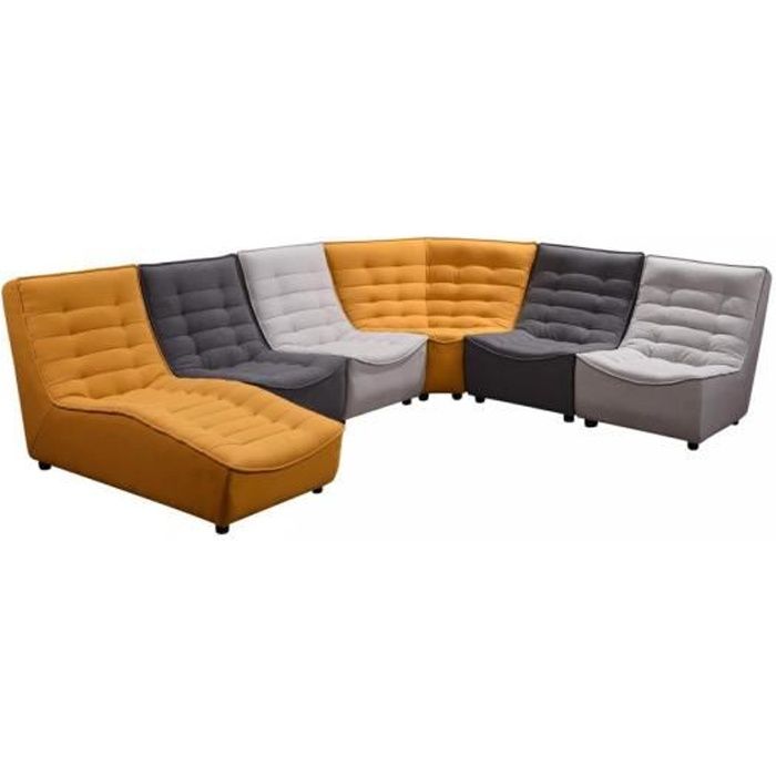 Assise de canapé BOBOCHIC® Humphrey - Gris Clair - Design contemporain - Confort moelleux