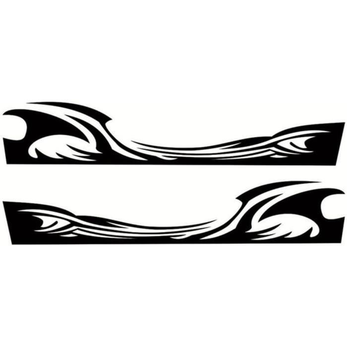 2 Décalcomanies Graphiques Flammes Abstraites Yeux Rouges Pour Camion/Voiture - Style Dodge Ram