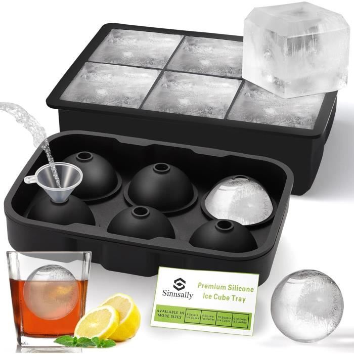 Bac à Glaçons Silicone Cœur 21 Troues Avec Couvercle - DIY Cocktails | Food Safe