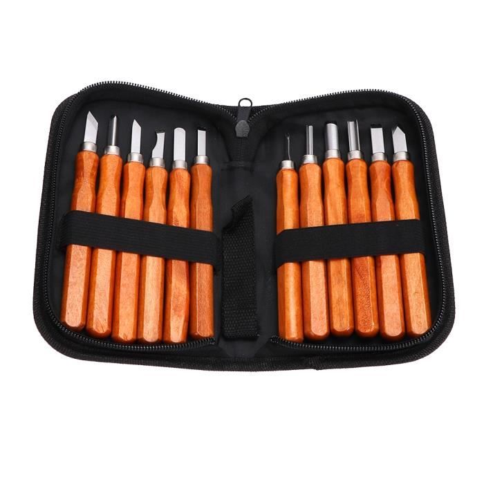 MMOBIEL Lot De 12 Outils Sculpture Cire Acier Inoxydable Double Extrémité - Sculpture Argile, Citrouille, Fruits Et SFX