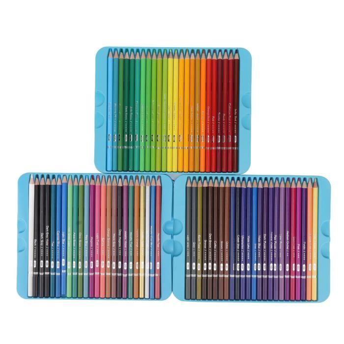 Crayons de couleur à l'huile fournitures d'art en bois pour adulte mélange  artisanat croquis 