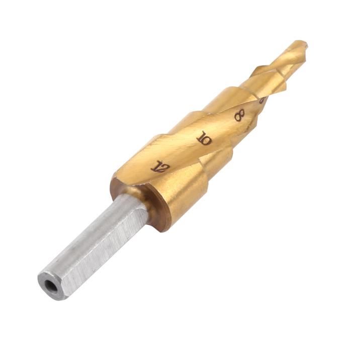 Foret conique étagé HSS XL revêtu TiAlN - Shock série - Hélicoïdal