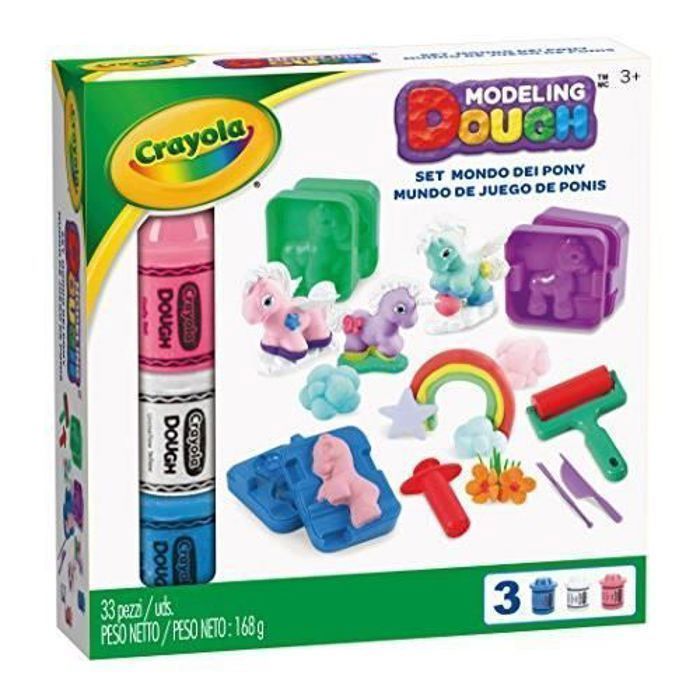 Crayola Modeling Dough Pony Play Land 33 Pieces Cdiscount Jeux Jouets