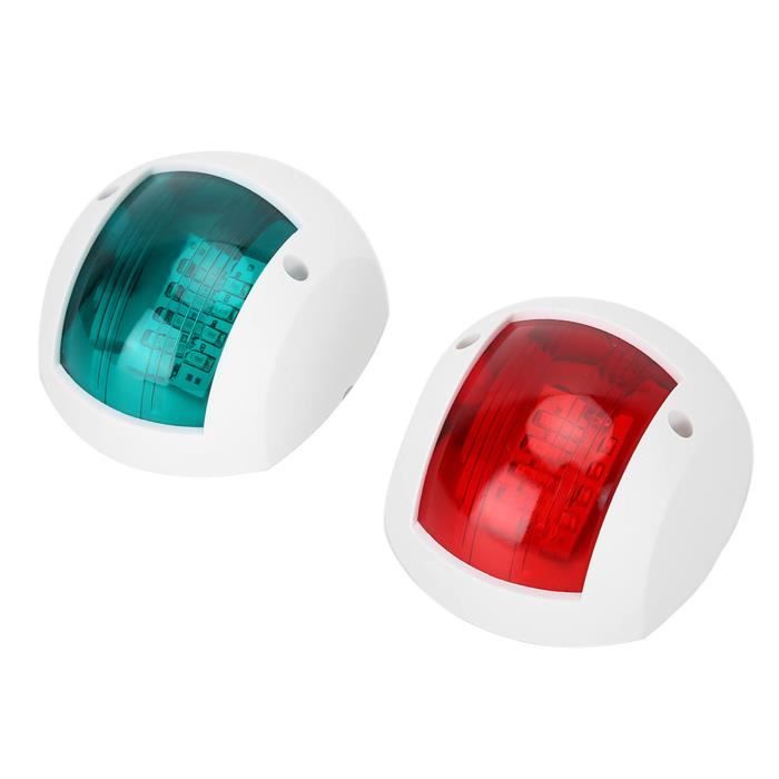 Paire De Feux De Navigation LED Rouge/vert – 12V/24V, Boîtier Inox, étanche, Pour Bateaux ≤10m – 61x45mm