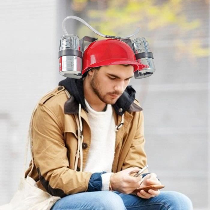 Pompe à bière GENERIQUE Casque à boire avec paille et double support à Pompe à bière GENERIQUE Casque à boire avec paille et double support à