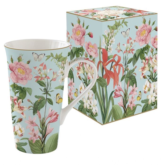 Mug En Porcelaine Motif Oiseau - Neuf Dans Sa Boîte Cadeau, Style Campagne