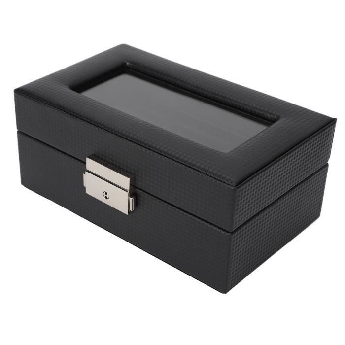 Vitrine Badge Cuir PU 35x24x5 Cm – Boîte Élégante Verre Anti-Poussière Pour Collection Médailles, Pins Et Insignes