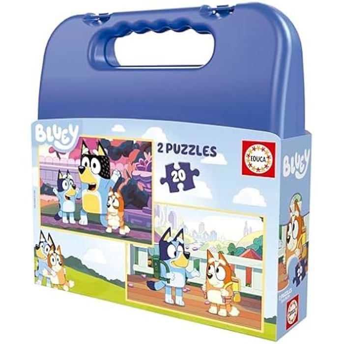 Puzzle - EDUCA - Puzzle Bluey - Ensemble de 2 Puzzles - 20 pièces ...