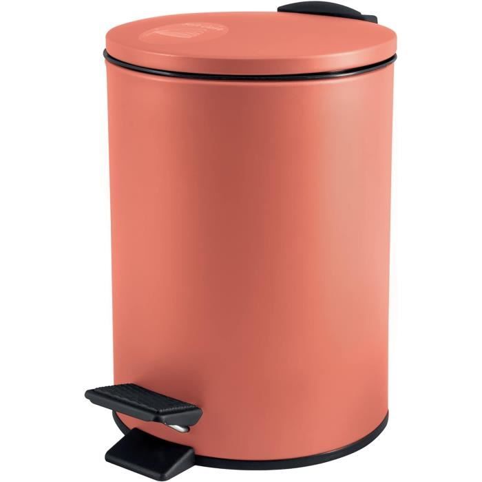 TATAY Poubelle Salle De Bain Acier Inoxydable 3L Avec Pédale - Design Or Élégant Et Pratique