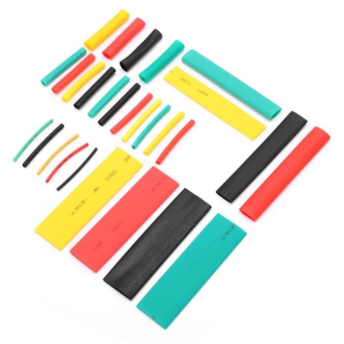Lot De 164 Tubes Rétractables Thermorétractables (Gaine Thermo) Multicolores - Rapport 2:1