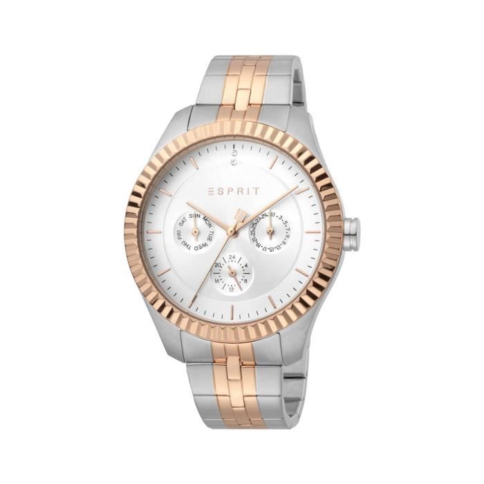 Montre Esprit ES1L202M0115 pour femme avec bracelet en or rose et gris