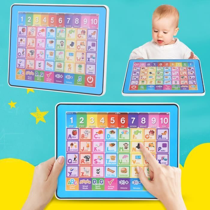 Tablette éducative Tactile Pour Bébé – Jouet D’apprentissage Anglais, écran Tactile, 18 Mois Et +