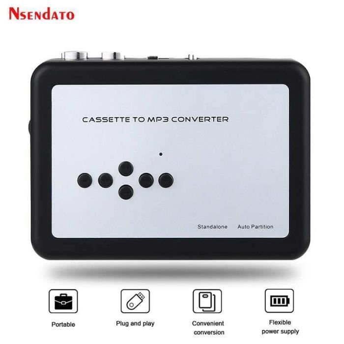 Convertisseur Cassette Vers MP3 USB - Lecteur Cassette Portable Pour Transférer Vos Vieilles Bandes Sur PC
