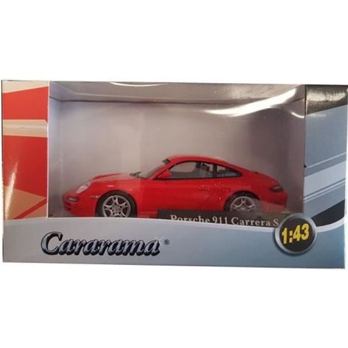 Voiture jouet PORSCHE 911 CARRERA S rouge Cararama 1/43 pour enfant de 14 ans et plus