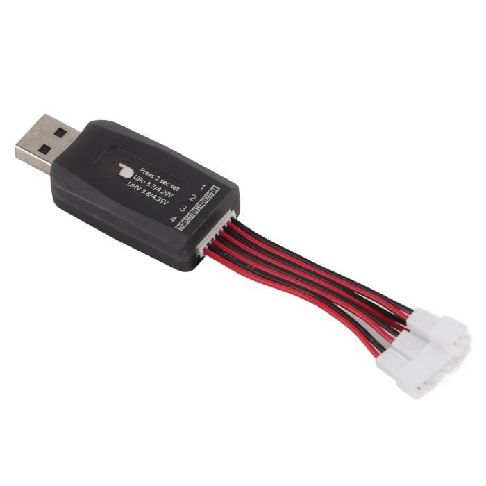 TMISHION Accessoires pour drones Chargeur de batterie USB avec câble de