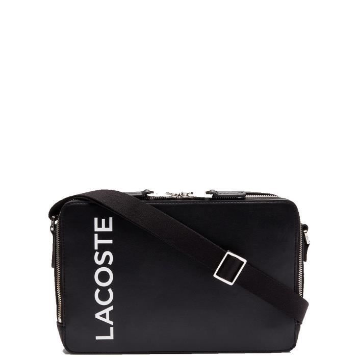 Sacoche homme Lacoste Ref 55594 noire 21*16*7 TU Noir - Cdiscount Bagagerie  - Maroquinerie