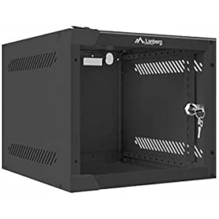 Armoire de montage mural - Lanberg - WF10-2304-10B - 4U - Noir - Auto-assemblage facile