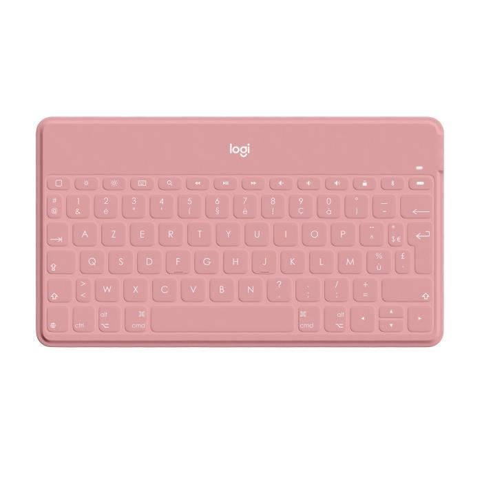 Clavier Sans Fil - LOGITECH - Keys-To-Go - AZERTY - Bluetooth - 180g - Rose Blush