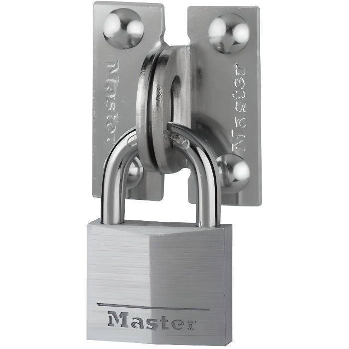 Master Lock E9140600008 Pack oeillets angle droit 60 + Cadenas