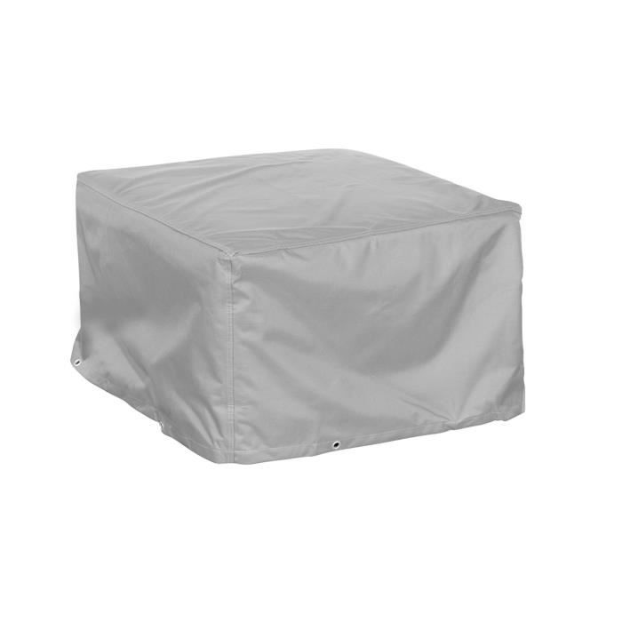housse de protection pour table basse de jardin | 125 x 75 x 45 cm | polyester tissé permatex de haute qualité, couleur : taupe (gri