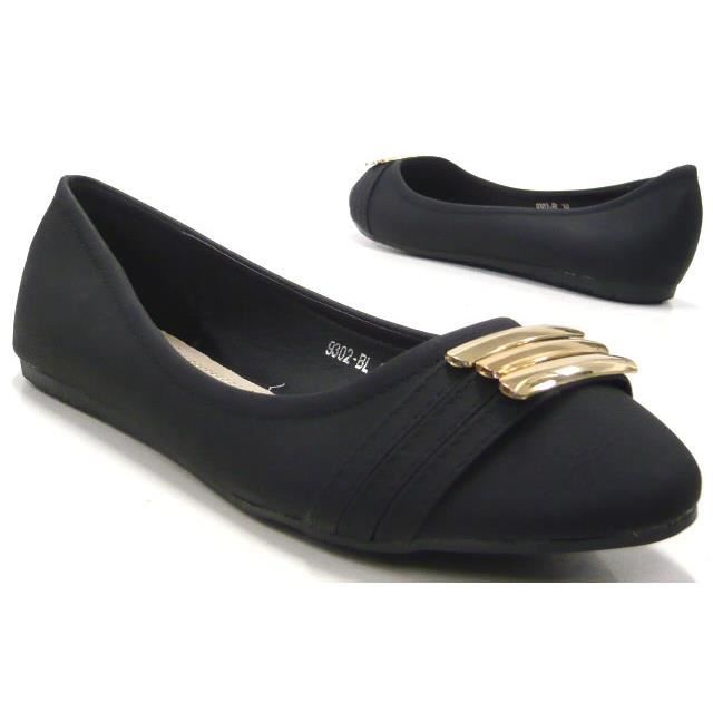 Elegant Femmes Chaussures Ballerines Branche Babouche Nouveau Noir