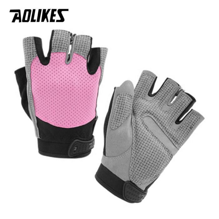Gants De Fitness Demi-doigts OhMill – Respirants, Anti-dérapants, Soutien Du Poignet – Pour Vélo, Musculation, Homme/femme