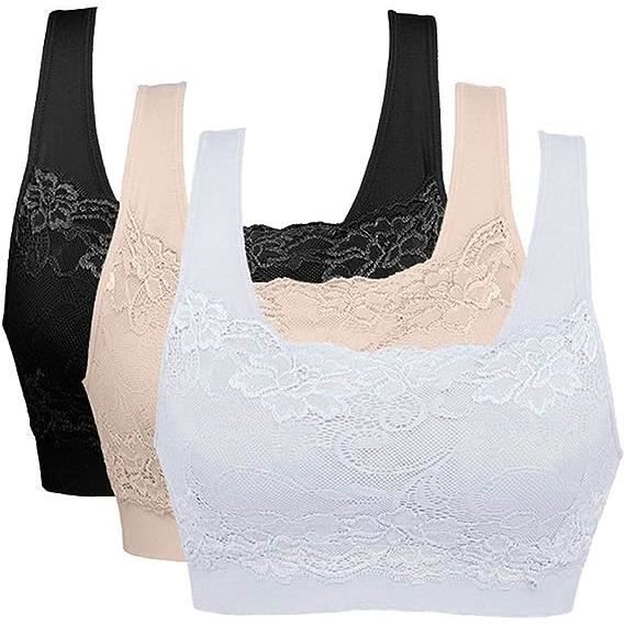 Lot De 5 Soutiens-gorge D'entraînement Pour Filles - Rembourrage Amovible, Coton, Dentelle, Tailles Adolescentes