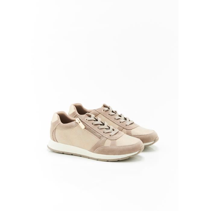 Baskets decoupes fantaisie Amortyl Damart Grege Femme Lacets Compense
