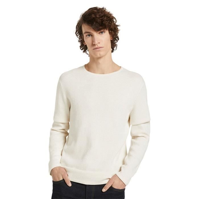 Pull en tricot TOM TAILOR Denim 1016090 26122 pour homme couleur Oat Milk melange Oat milk melange Cdiscount Pret a Porter