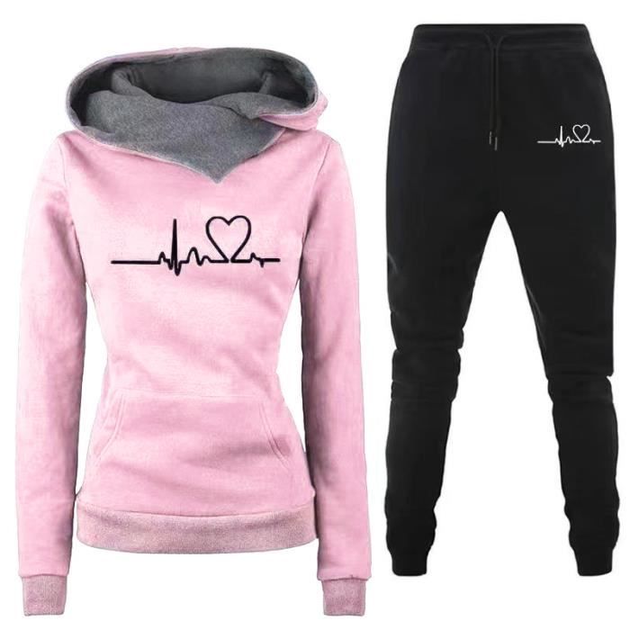 ENSEMBLE DE VETEMENTS Ensemble Jogging Femme 2 pi ces Survetement