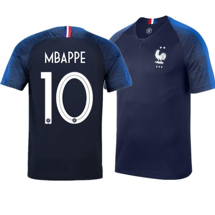 Maillot Foot France 2 Etoiles #10 Kylian Mbappé Maillot ...