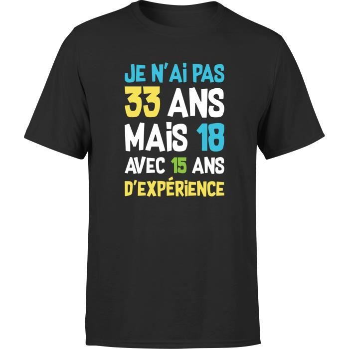Cadeau Homme T Shirt Humour Imprime En France Je N Ai Pas 33 Ans Black Cdiscount Pret A Porter Cadeau Homme T Shirt Humour Imprime En France Je N Ai Pas 33 Ans Black Cdiscount Pret A Porter