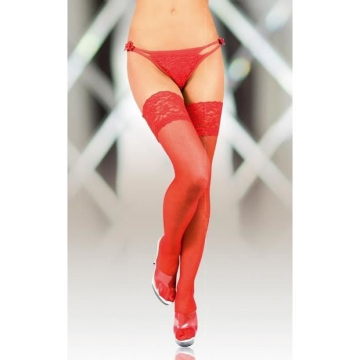 PrettyLoveHose Bas Voile Noir Dentelle Motif Liseron Tatouage Auto-Fixant - Taille Unique T1 à T3