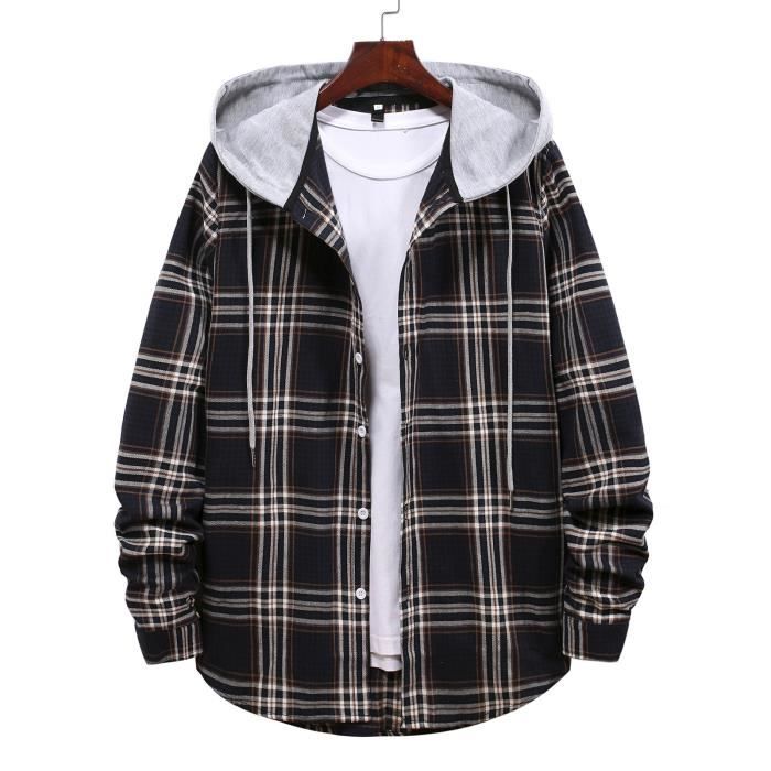 Manteau à carreaux on sale homme