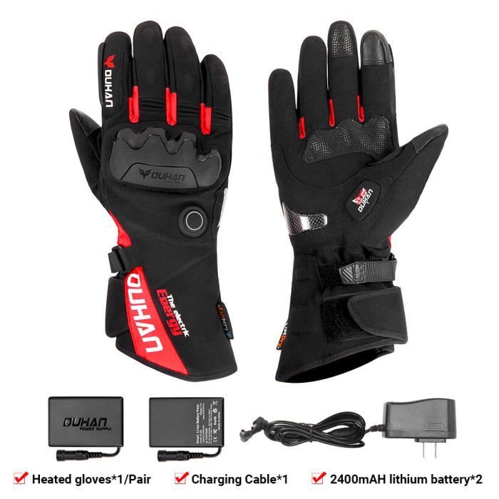 Gant Polaire Homme Fourluoo Lot De 2 Paires De Gants D'hiver Coupe-vent Imperméables Gants Impermeable Femme