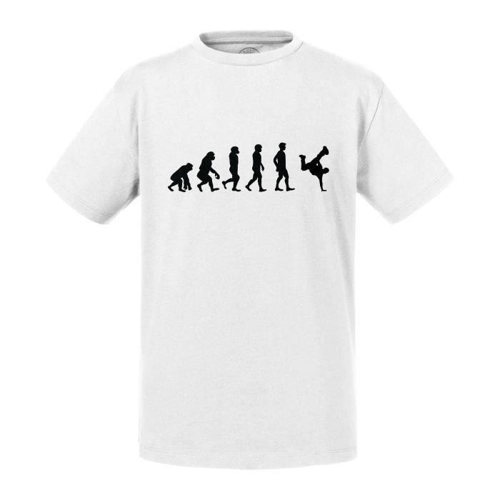 T shirt Enfant Blanc Evolution Hip Hop Danse Rap Street Art Blanc Cdiscount Pret a Porter