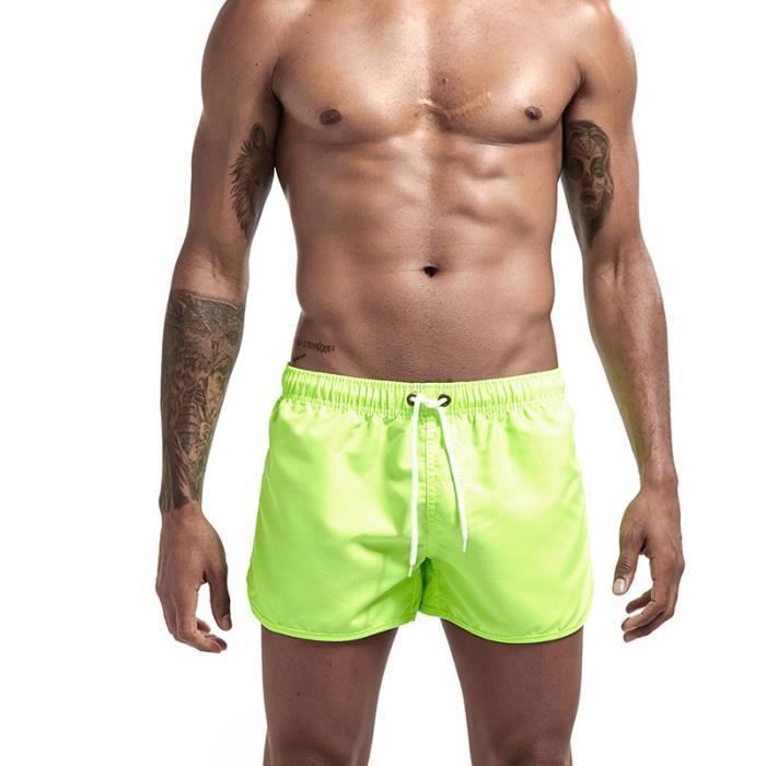 Short de Bain Homme - Fruit vert - Séchage Rapide - Vacances Piscine Natation