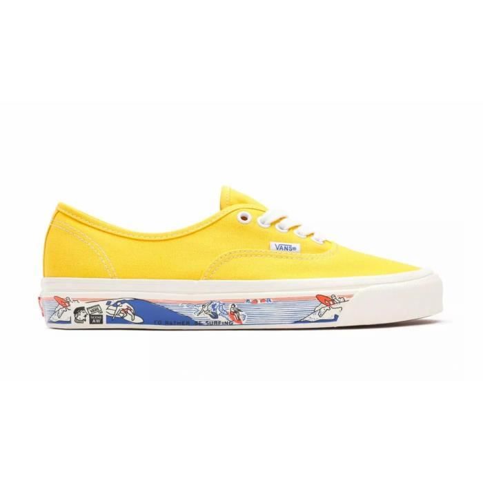 Baskets Vans Ua Authentic 44 Dx Jaune Homme Lacets Textile