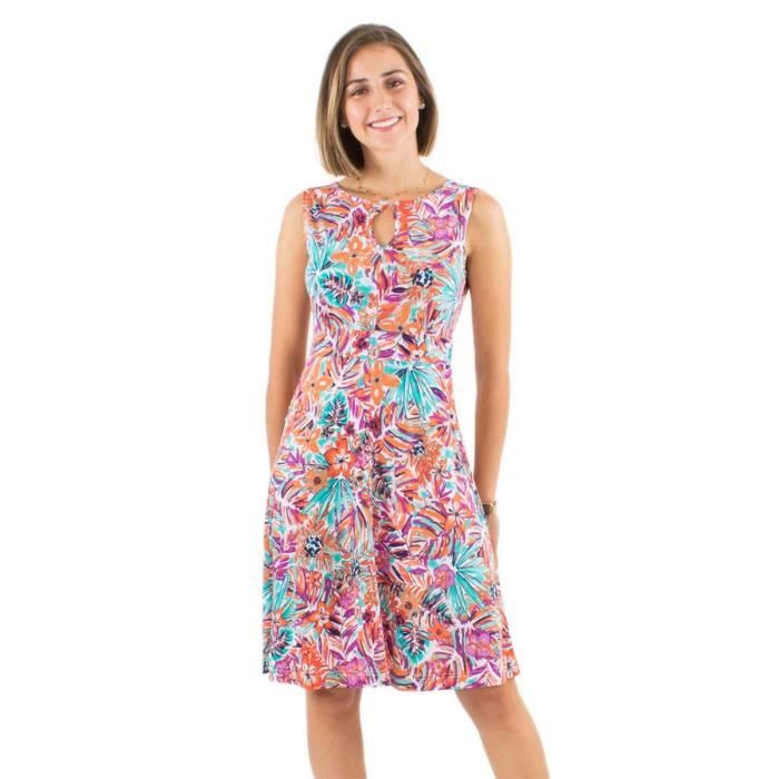 Robe Élégante Sans Manches Imprimée Slim