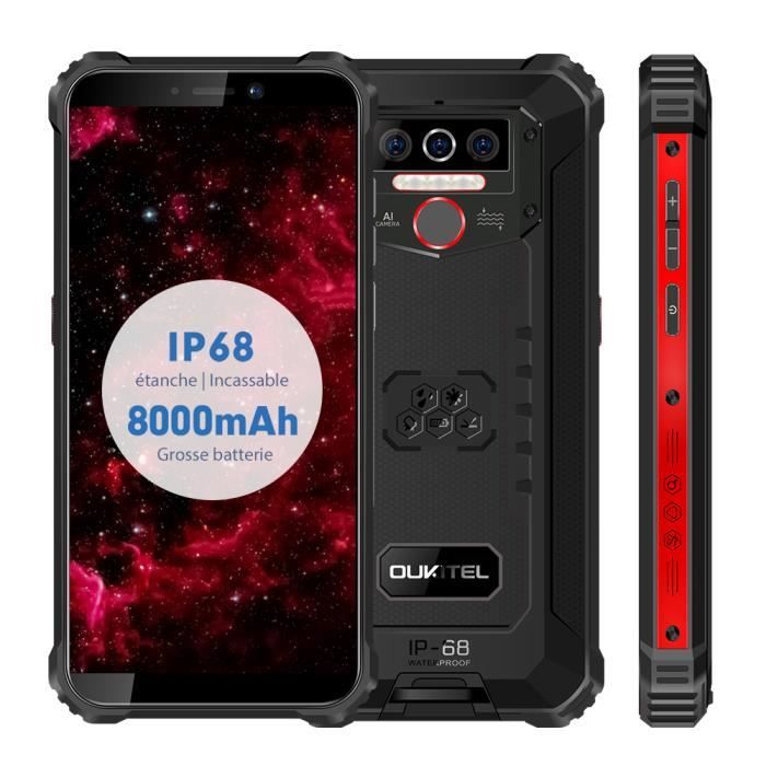 Top achat T&eacute;l&eacute;phone portable OUKITEL WP5 Smartphone 4G IP68 Etanche - 5.5" Ecran Android 9.0 - Batterie 8000mAh - 4Go RAM + 32Go ROM Incassable - Noir pas cher