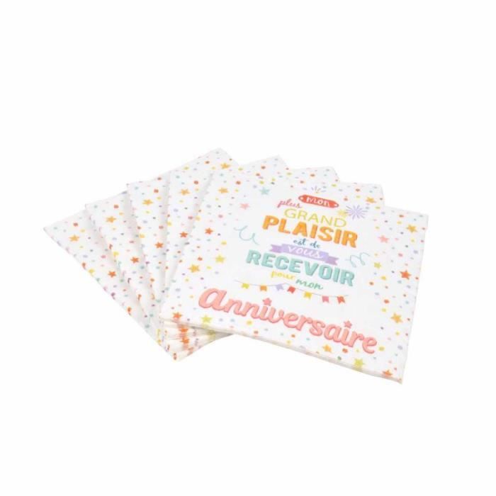 Lot De 20 Serviettes En Papier Emojis 33x33 Cm - Décoration Table Anniversaire, Idéales Pour Découpage