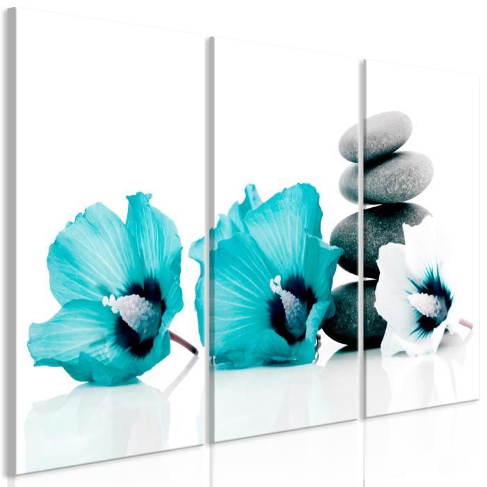 Tableau Zen Galets et Orchidée 80X55 cm - Tableaux Zen & Floral